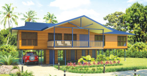 Exterior Niu Home design from PNG Forest Products. Credit: PNG Forest Products