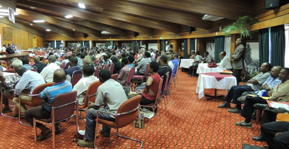 Delegates gather for the National Development Forum at PNG's Parliament Haus.
