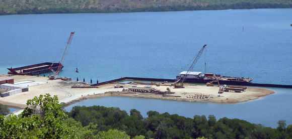 Ravuvu wharf under construction