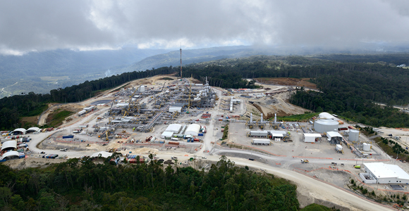 The PNG LNG projects gas conditioning plant at Hides in Southern Highlands Province. Credit: ExxonMobil/Richard Dellman