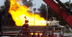 Gas flare at the Antelope gas field in Gulf Province. Courtesy: InterOil