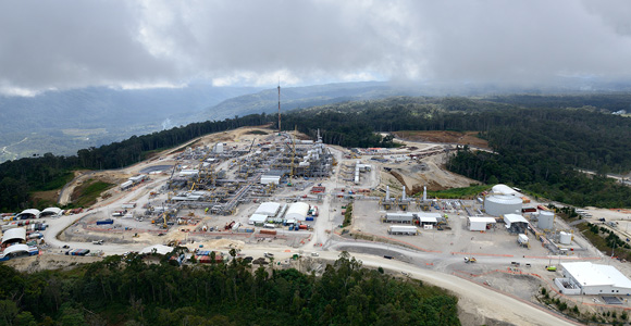 The PNG LNG projects gas conditioning plant at Hides in Southern Highlands Province. Credit: ExxonMobil/Richard Dellman