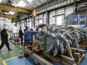 The subsea mining machine being assembled in the UK for Nautilus. Credit: Reuters