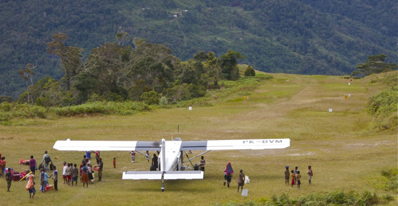 Butch Herschman's Cessna 620 ready for take-off.