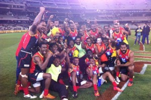 PNG's Mosquitos celebrate. Credit: Malum Nalu