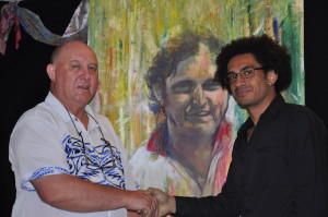 David Conn with local artist, Jeffrey Feeger