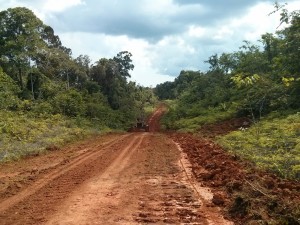 The challenging Aiambak to Lake Murray road construction