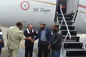 PM Peter O'Neill attends the christening of Air Niugini's latest aircraft, Mt Hagen.