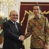 Prime Minister Peter O'Neill with Indonesian President, Joko Widodo