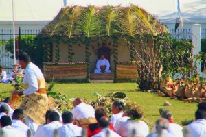 The Tongan king's inauguration. Credit: Twitter Proudtongans