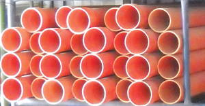PVC electrical conduits made by Pipemakers in Lae, Morobe Province
