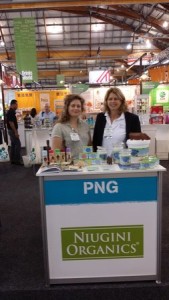The Niugini Organics stand at the Fine Foods Australia 2015 in Sydney last month. Credit: PT&I