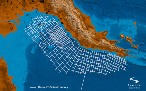 The seismic survey area. credit: Searcher Seismics 