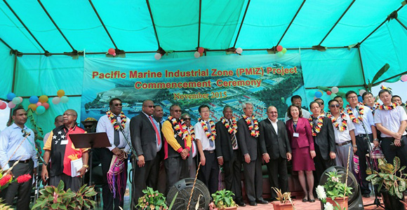 This week's launch ceremony for the PMIZ in Madang. Credit: Prime MInister's Office PNG/Facebook.