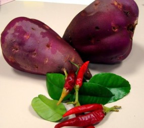 Vanuatu Agriculture Research Centre's sweet potato. Credit;=: Tok Pisin Service, Radio Australia