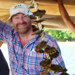 The USC's Paul Southgate with beche-de-mer