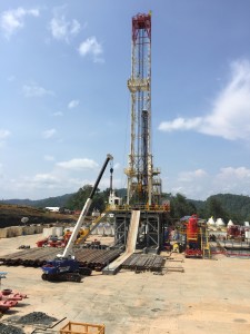 A gas rig at Antelope 6—one of the wells that will feed the Papua LNG project. Source: InterOil 