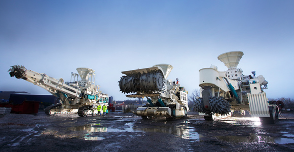 Nautilus has recently taken delivery of three seafloor mining machines. Credit: Nautilus Minerals
