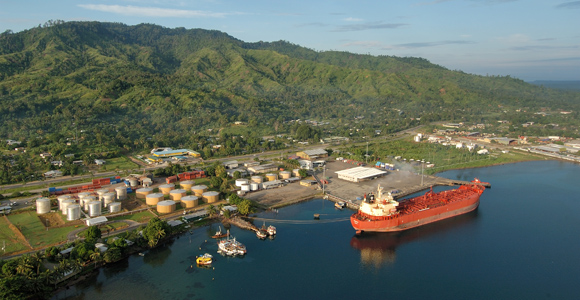 New Britain Palm Oil exports in Kimbe. Credit: NBPOL