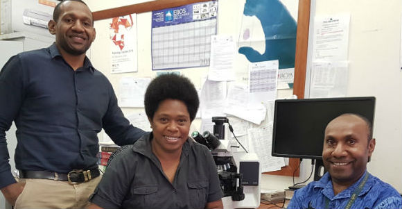 The ePathPG medical specialists, Dr Joe Norie, Dr Jacklyn Joseph and Dr Rodney Itaki.