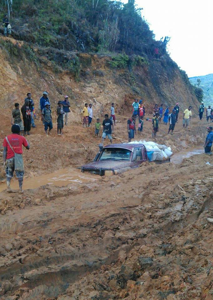 Unreliable roads. Coffee producers struggle to get product to market. Credit: Michael Earley-Daure via Facebook