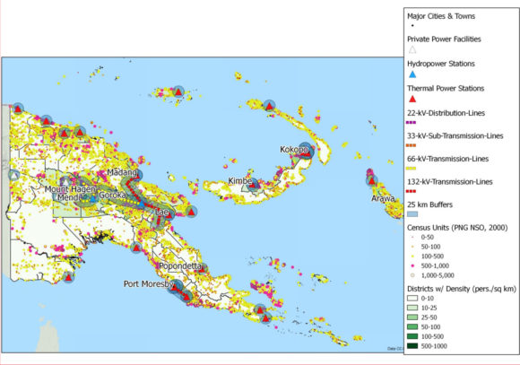 PNG's energy network Source: World Bank