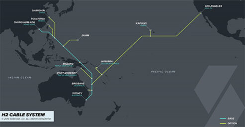 Subcom Factory Map New H2 Sydney–Hong Kong submarine cable could provide branch line to ...