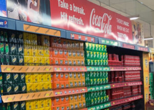 Cola brands in local supermarket.